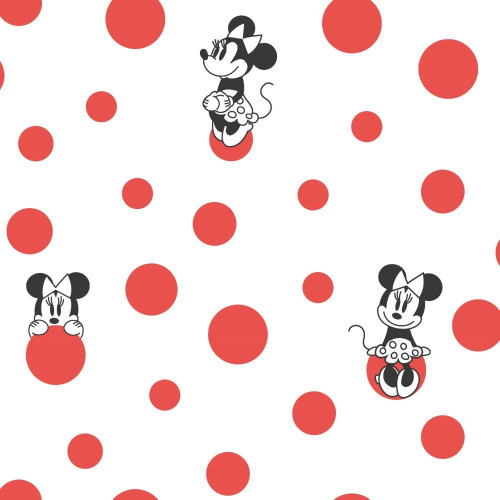 Disney Vol 4. Minnie Dots Red Wallpaper
