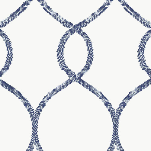 24 Karat Laurel Leaf Ogee Navy