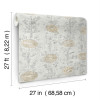 Ronald Redding Tea Garden French Marigold White & Gold Wallpaper