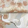 Ronald Redding Tea Garden Sprig & Heron Coral Wallpaper
