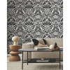 Black & White Egret Damask