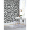 Black & White Egret Damask