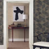 Ronald Redding Grasscloth & Natural Resource Hexagram Wood Veneer Wallpaper