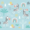 Origin Murals Dancing Zebras Mural