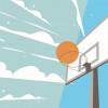 Origin Murals Graphic Basketball Hoop Mural
