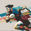 Origin Murals Rugby Player In Graphic Style Mural