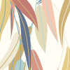 Origin Murals Willow Leaves Mural Denim Blue and Apricot