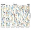 Origin Murals Willow Leaves Mural Denim Blue and Apricot