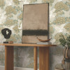 Ronald Redding Tea Garden Sprig & Heron Coral Wallpaper