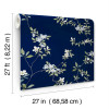 Ronald Redding Tea Garden April Blossom Navy Wallpaper